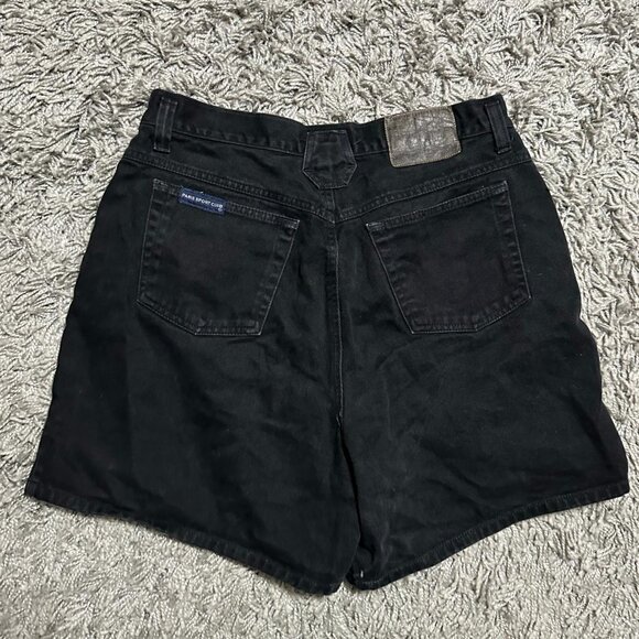 Vintage Paris Sports Club Black 90s Jorts Size 14 - Picture 1 of 7